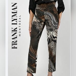 Frank Lyman NWT Extra Maximalist Bohemian Shabby Chic Animal Print Pants Sz 4
